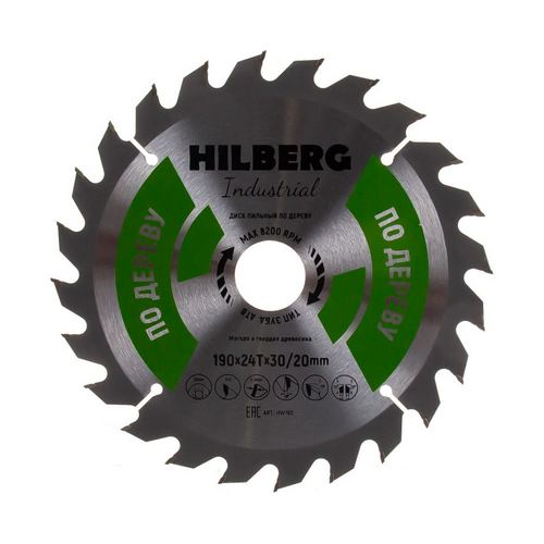 Купить Диск пильный 190*30/20*24Т Hilberg Industrial Дерево HW190                                          