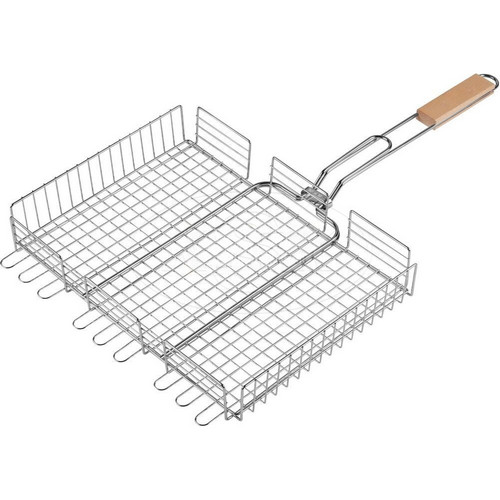 Купить Решетка-гриль SPARTA 300*400*65мм объемная хромированная 69561                                      