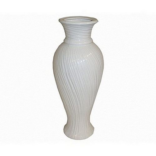 Купить Ваза декоративная из керамики Камелия белая 29см