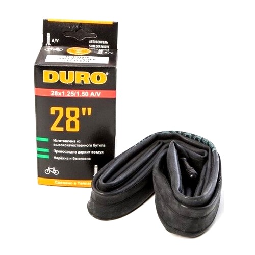 Купить Велокамера 28х1.50 турист DURO DHB01028                                                            ;;Камера для велосипеда 28х1,50 DURO (DHB01028) для Вашего железного коня прослужит долго и надёжно благодаря качеству изготовления и низкой пропускной спос