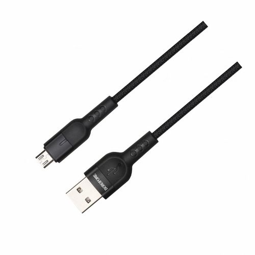 Купить Кабель BOROFONE USB на MicroUSB BU17 Starlight 1.2 метра 2.4А нейлон чёрный