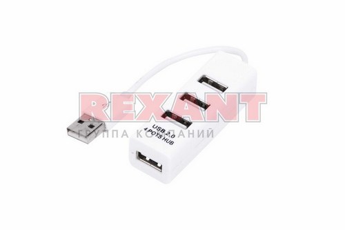 Купить Разветвитель USB на 4 порта белый REXANT