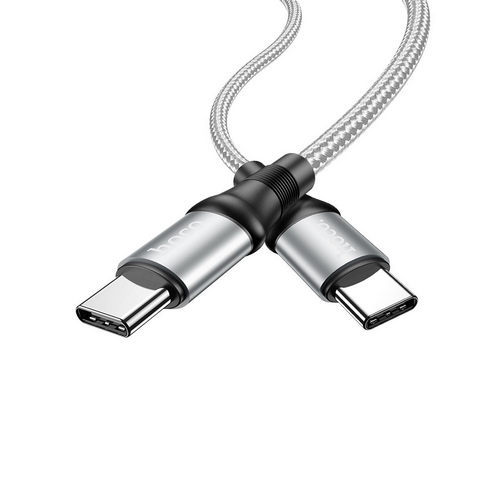 Купить Кабель USB HOCO X50 Exquisito Type-C на Type-C  1 метр 5А нейлон серый