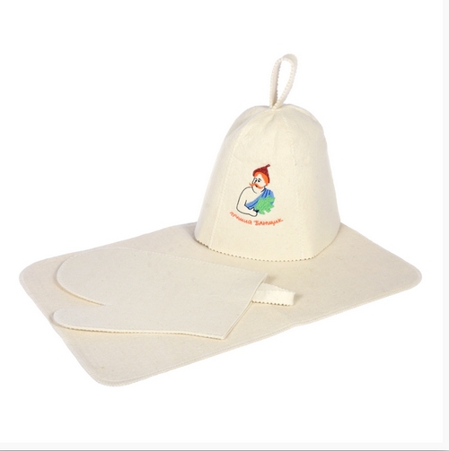 Купить Набор из 3-х предметов шапка рукавица коврик 41085