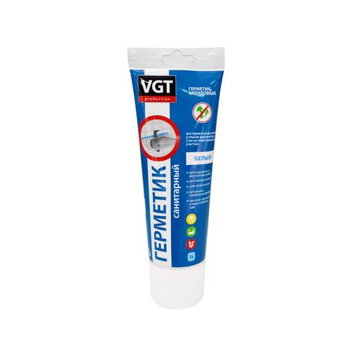Купить Герметик акриловый мастика санитарный белый  0,35кг VGT